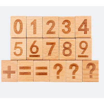 Wooden Number matching / Word Pair Learning Mathematics toys Open ended wooden toys