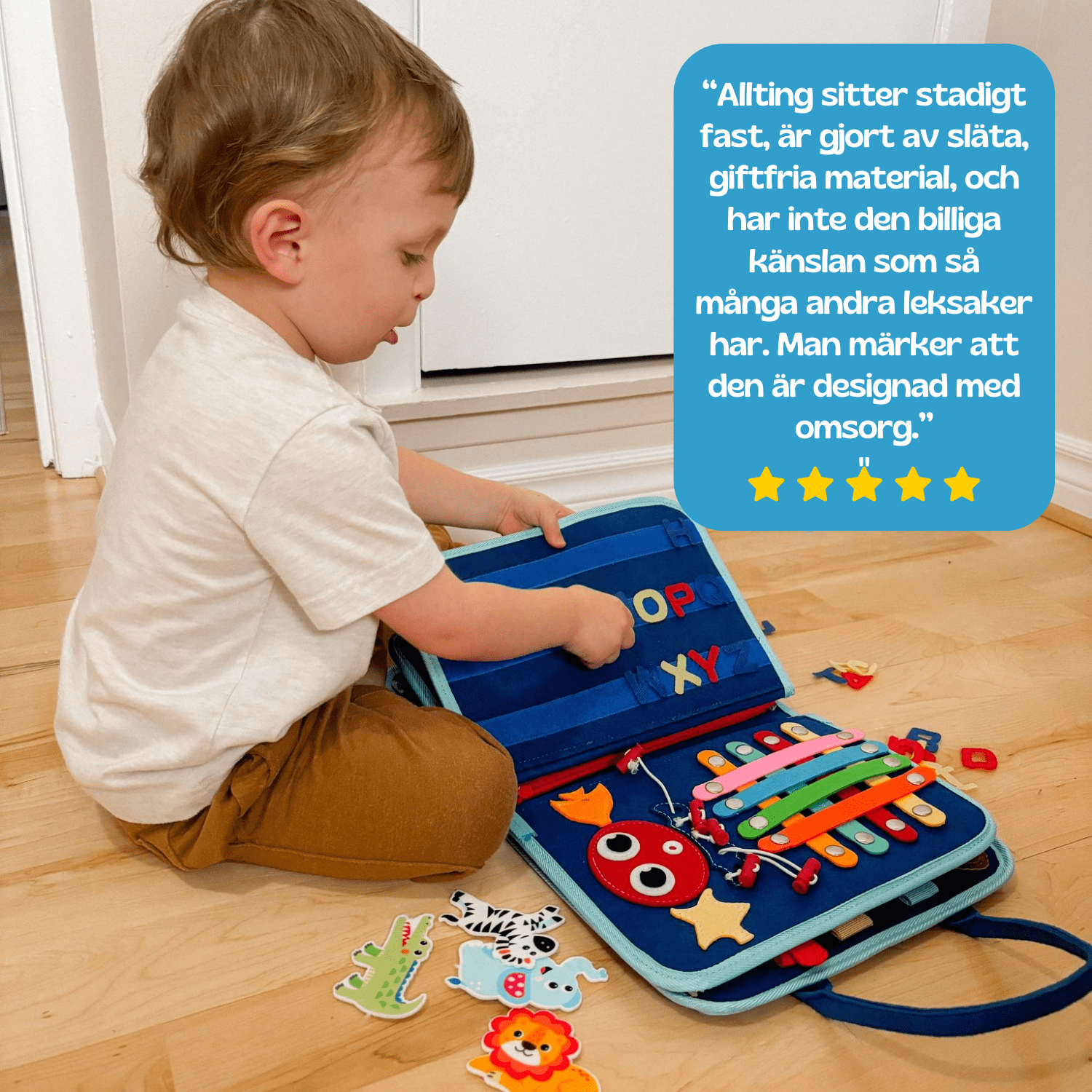 Fidtoy Montessori Busy Board for Toddlers 25-in-1 Early Learning Activity Toy