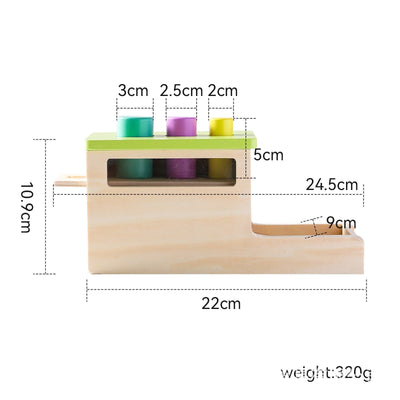 Caja Montessori de seguimiento visual de permanencia del objeto