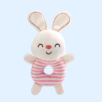 Fidtoy Snuggle & Shake Rattle Friend Peluche Hochet pour Bébé, Jouet Sensoriel pour Nouveau-né