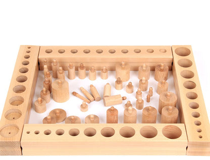 Montessori Knobbed Cylinders Full Size Set of 4