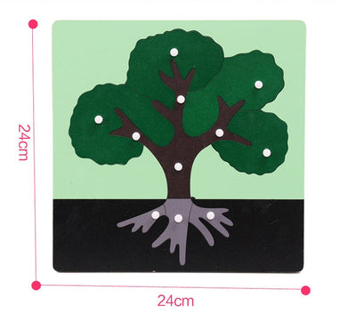 Montessori Animal or Plant Puzzles with Inset Tray Cabinet