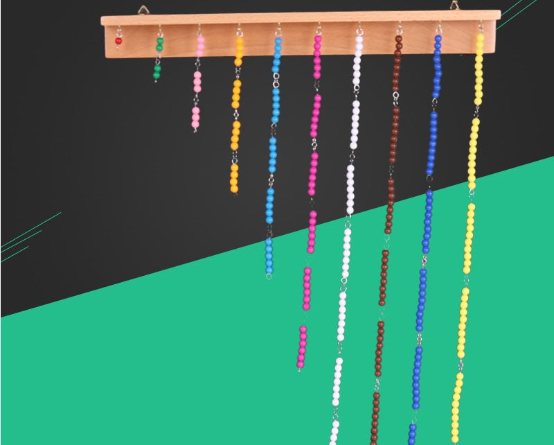 Montessori Mathematics Counting Short Bead Chains Frame