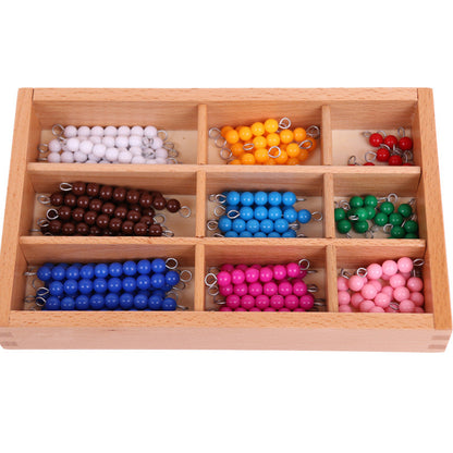 Montessori Mathematics Counting 1-9 Beads Bar with Box