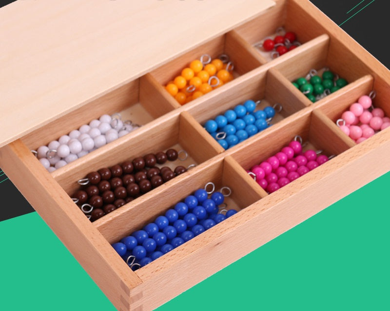 Montessori Mathematics Counting 1-9 Beads Bar with Box