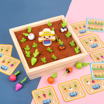 Juego de ajedrez de memoria de vegetales rábano para niños