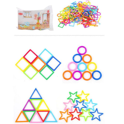 Onshine Geometry Plug Puzzle Building Blocks 800PCS - Open ended wooden toys