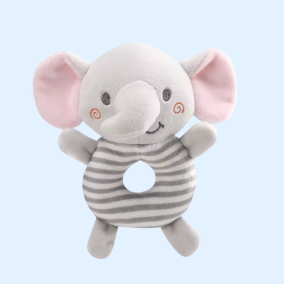 Fidtoy Snuggle & Shake Rattle Friend Peluche Hochet pour Bébé, Jouet Sensoriel pour Nouveau-né