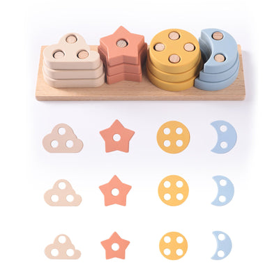 Wooden Multifunctional Early Education Puzzle Toys for Kids | Autism-Friendly Learning & Sensory Play