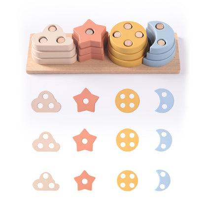 Wooden Multifunctional Early Education Puzzle Toys for Kids | Autism-Friendly Learning & Sensory Play