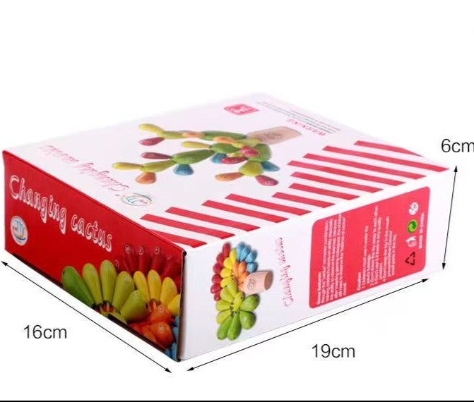 Wooden Aphabet Cactus -  Fine motor skills toys