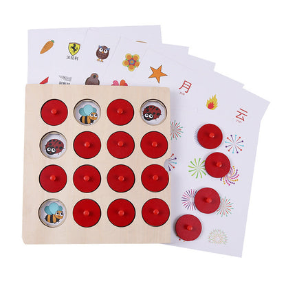 Wooden Memory Chess Game - 3D Educational Puzzle for Kids & Family