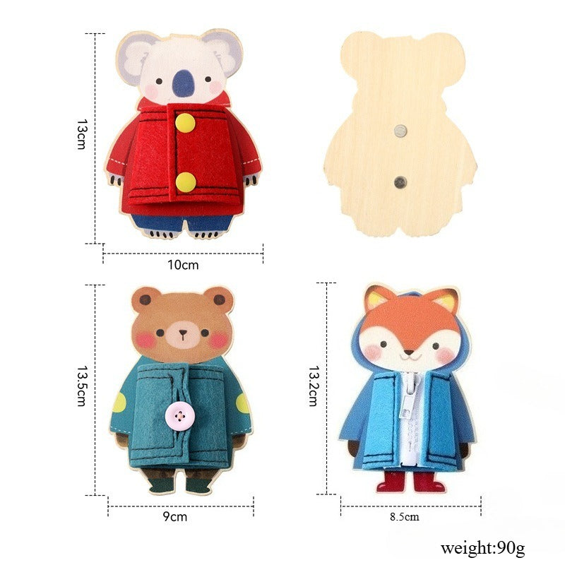 Dressing Up Animal Friends – Montessori Busy Board Trio