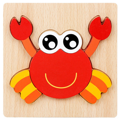 Basic Kids Starter Puzzle Various Designs Bear, Airplane, Butterfly, Bee, Ladybug, Boat Wooden Puzzle