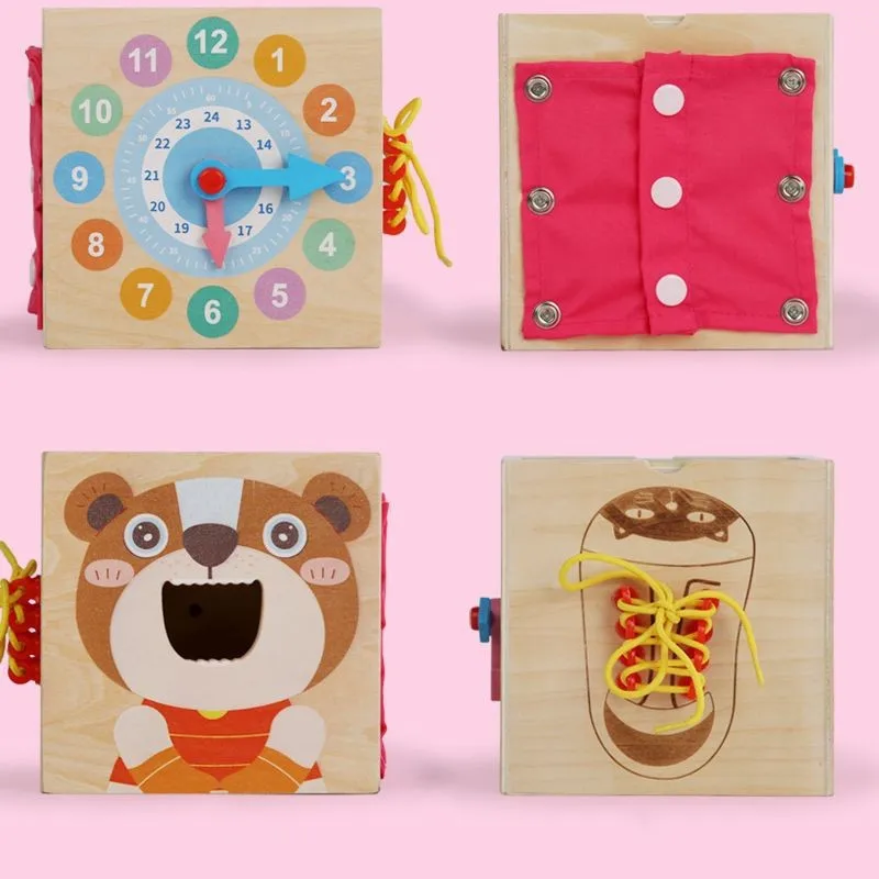 Cube d'apprentissage multi-activités Montessori - Jouet d'éveil