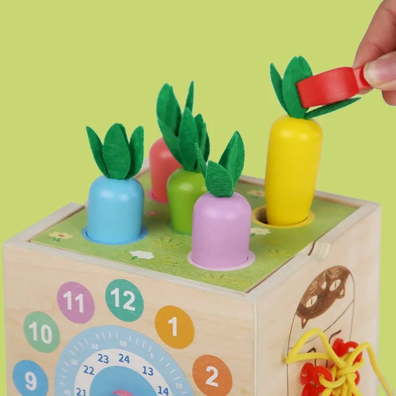 Cube d'apprentissage multi-activités Montessori - Jouet d'éveil