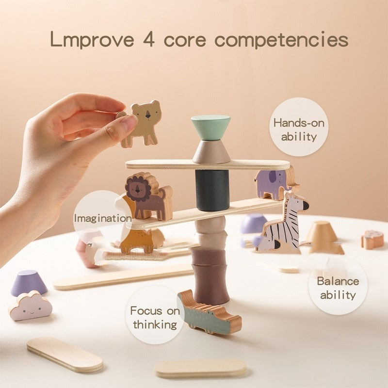 Children's Solid Wood Jenga Early Education Cognitive Toys