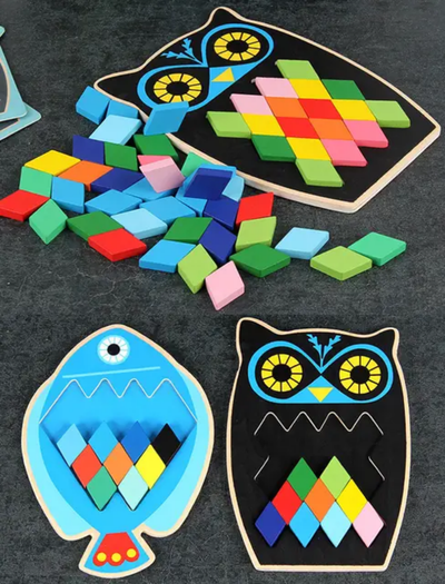 Mosaico de animales geométricos