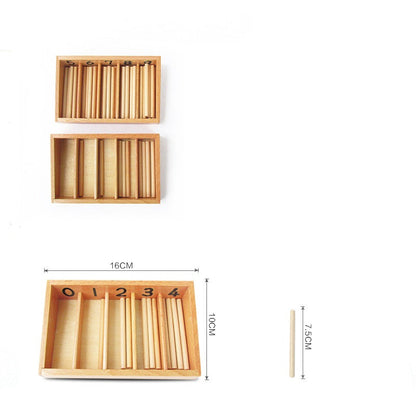 Standard Montessori Spindle Box and Tray Math Counting Sticks