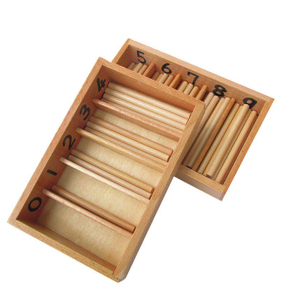 Standard Montessori Spindle Box and Tray Math Counting Sticks