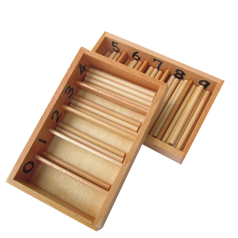 Standard Montessori Spindle Box and Tray Math Counting Sticks