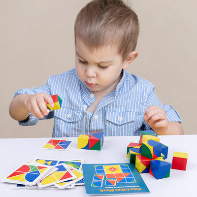 Jeu de société en bois pour enfants : motifs de Pixy Cubes