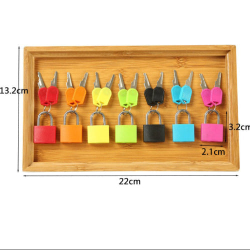 Wooden Montessori Lock & Key Tray Set – Fine Motor and Practical Life Skills (7 Locks)