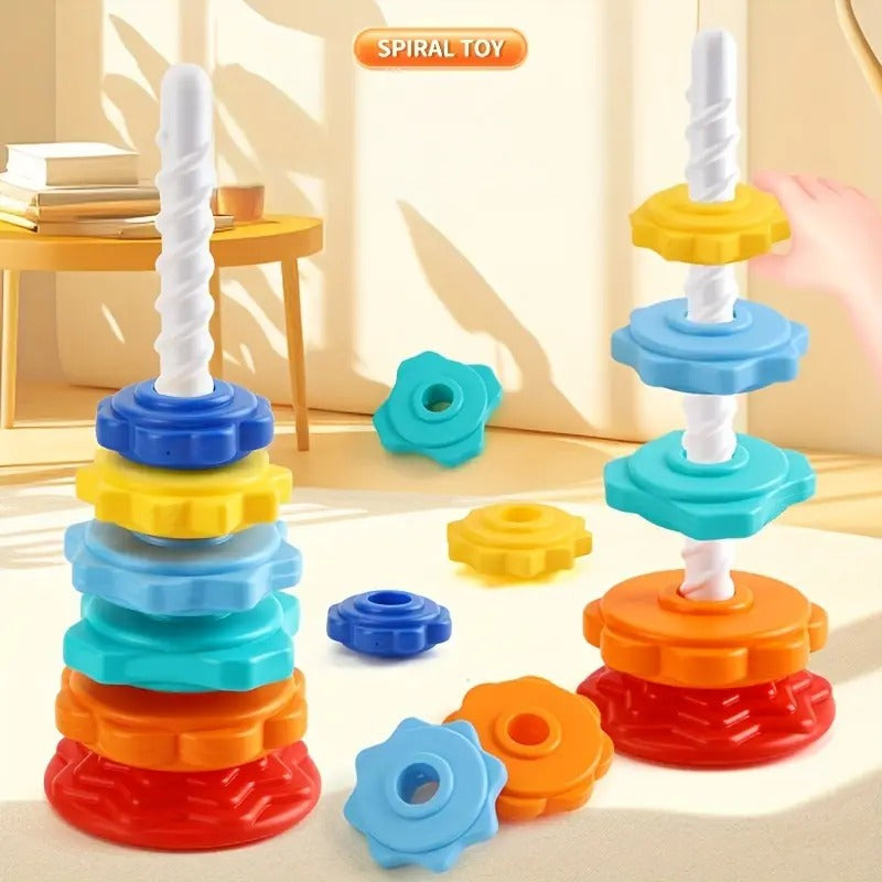 Without Box Rainbow Rotating Spin Stacking Tower - 205