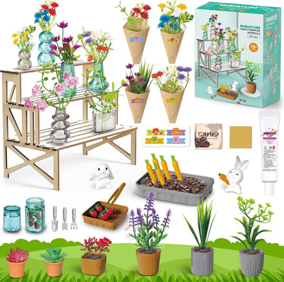 DIY Paper Flower Bouquet Craft Miniature Botanicals Collectibles Playset - 31A