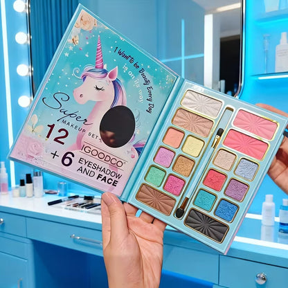 Unicorn Childern's Makeup Eye shadow and Face 18 pieces - 227