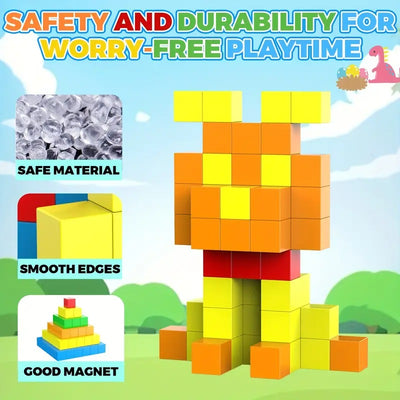 Colorful Magnetic Cube Learning Blocks Set 3 x 3 cm cube - 610