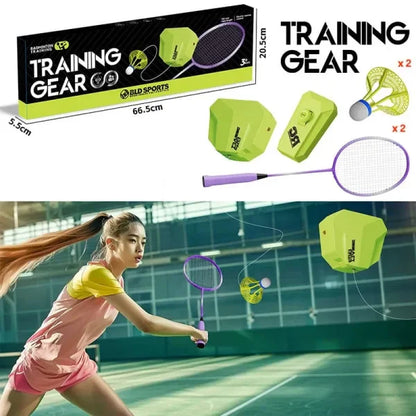 Badminton Rebound Racket Training Gear with Remote - 531