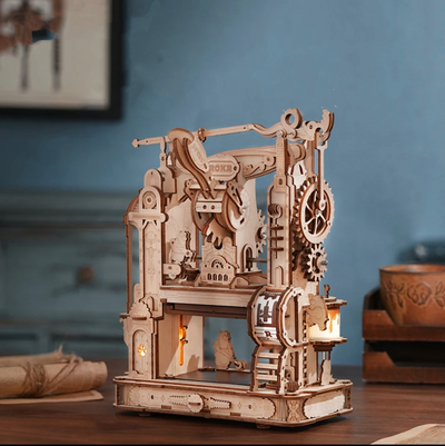 Presse d'Imprimerie Classique Mécanique Puzzle en Bois 3D
