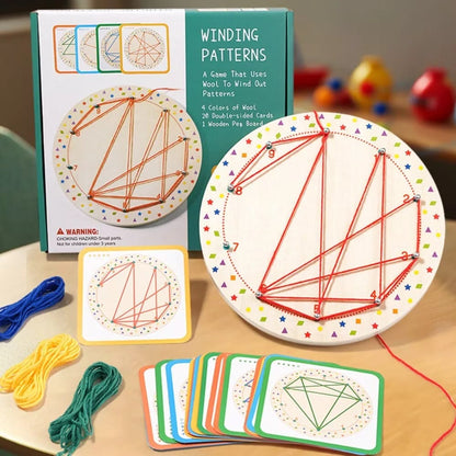 Wooden Geoboard Thread Winding Pattern Kit - 579