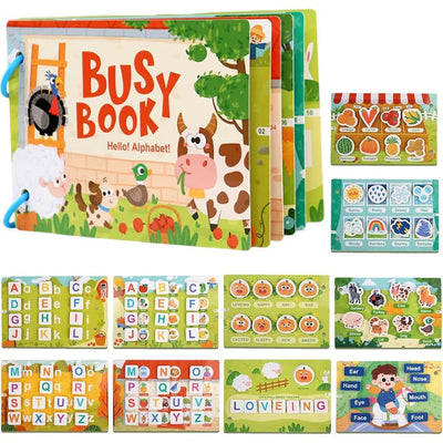 DIY Activity Busy Book for Toddlers Alphabet - 610