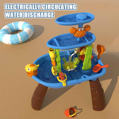 Parasol de table à eau Fidtoy pour enfants | Protection UV réglable pour jeux d'eau en extérieur