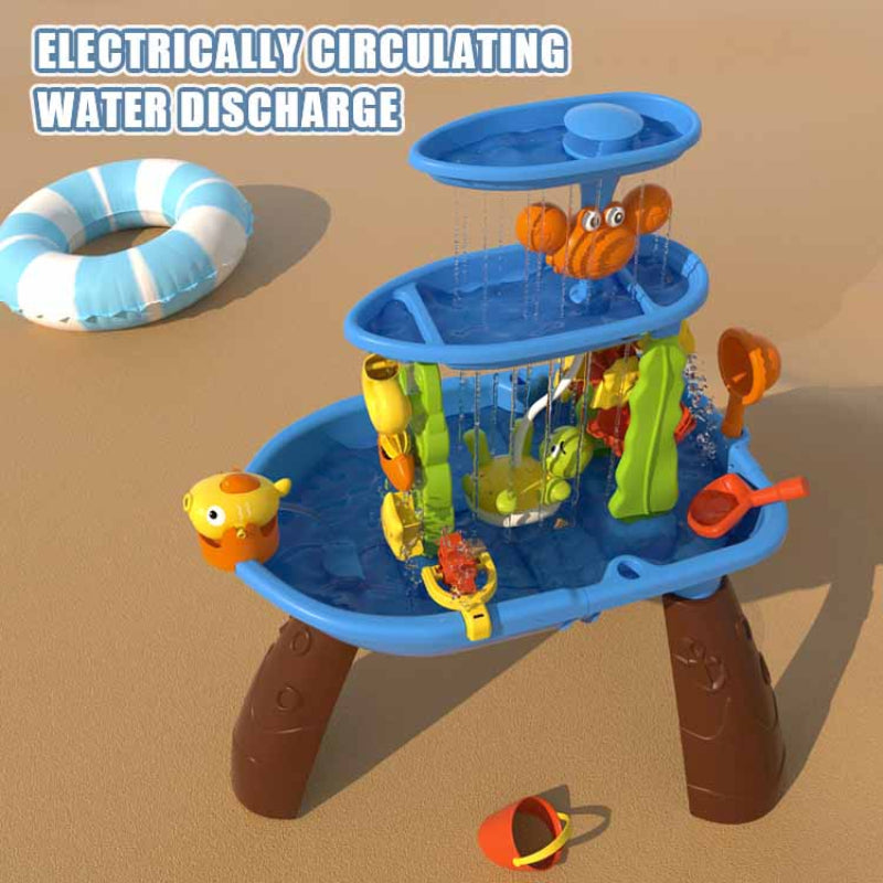 Parasol de table à eau Fidtoy pour enfants | Protection UV réglable pour jeux d'eau en extérieur