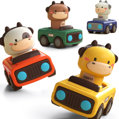 Voiture animale Fidtoy Cartoon Press to Go pour les tout-petits