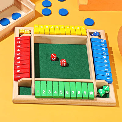 Colorful Wooden Dice Number Game for Family - 748