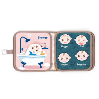 Libro Sensorial de Tela Montessori para Bebés – Juguete Interactivo Suave para el Desarrollo Temprano