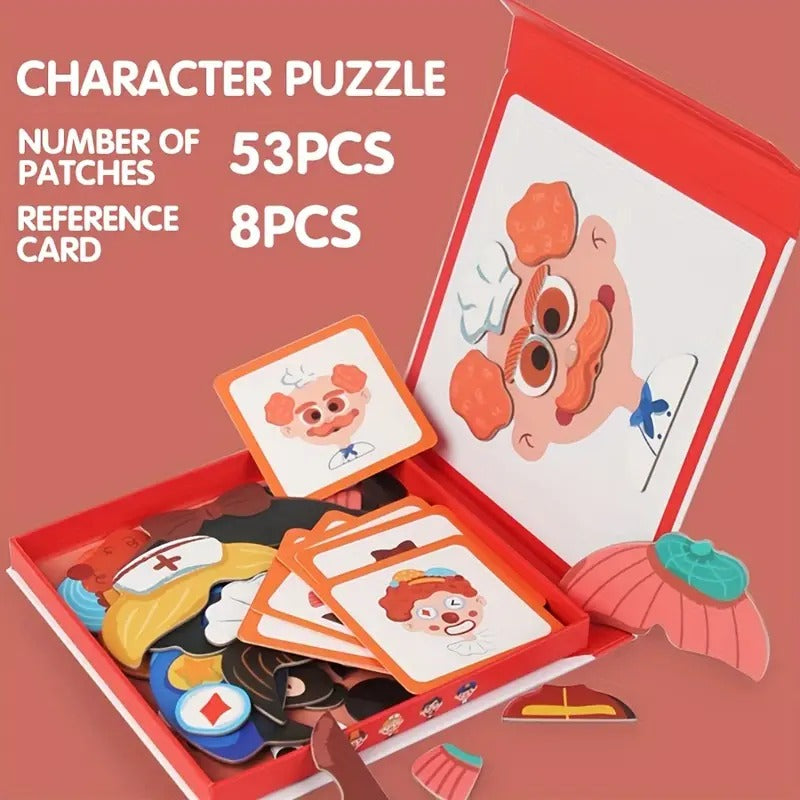 Puzzle magnétique de planches à changement de visage - 841