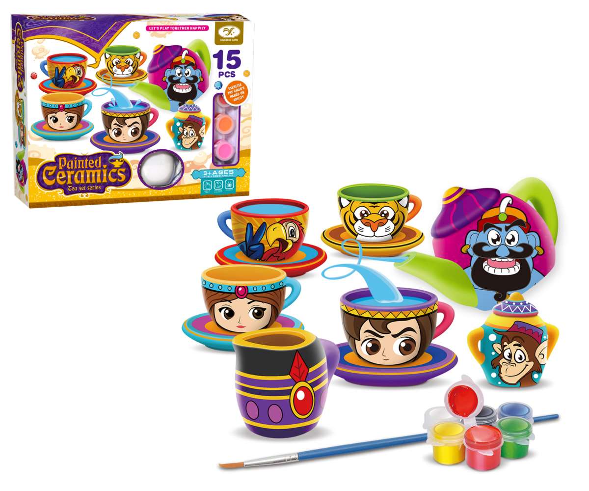 Kit de pintura de té de cerámica DIY de Aladdin para decoración creativa - D20