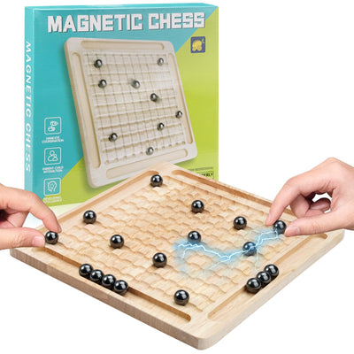 Jeu de société magnétique pour enfants et adultes – Jouet de puzzle amusant pour la famille avec des pierres magnétiques et un jeu de stratégie