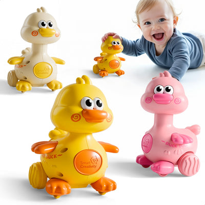 Fidtoy Press to Go Duck Car Toys Set for Toddlers