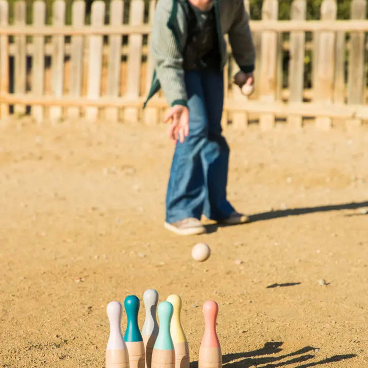 Jeu de bowling en bois pour enfants