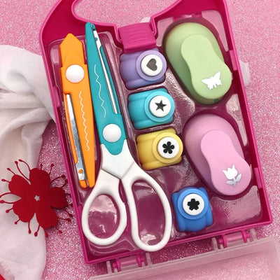 Kit de bricolage pour enfants – Set de création artistique amusant avec perforatrices en papier