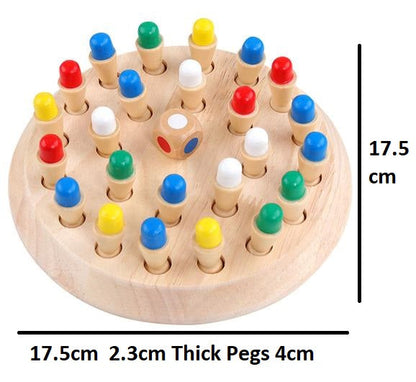Wooden Colour Memory Chess Family Fun Game.