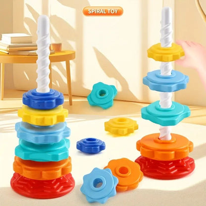 Rainbow Rotating Spin Stacking Tower - 205