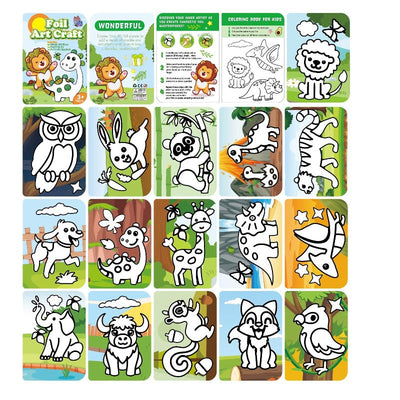 Foil Art Craft Kit | Sparkly Birthday-Themed Creative Set for Kids