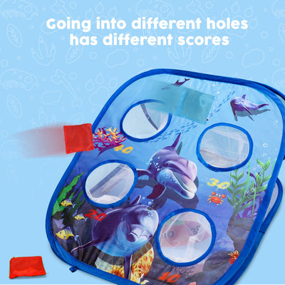 Fidtoy Ocean Bean Bag Toss Game 2 in 1 Outdoor Kids Game